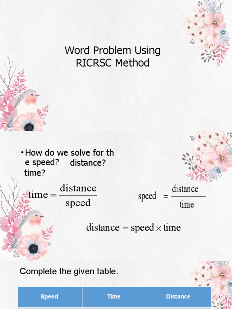 Solving Speed, Distance, Time Problems | PDF
