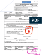 Class: Non Conformance Report