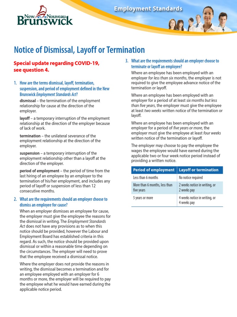 Bc Employment Standards Act Termination