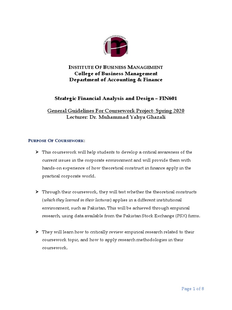 Strategic Financial Analysis Guidelines | PDF | Dependent And ...