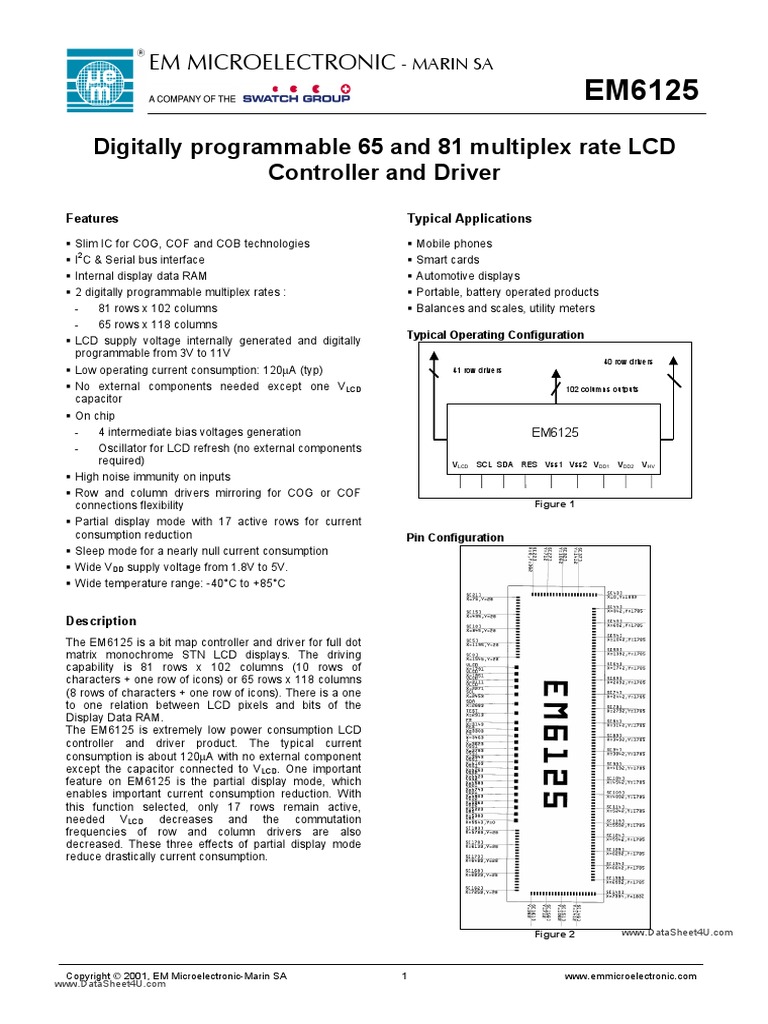 Digitally Programmable 65 and 81 Multiplex Rate LCD Controller and ...