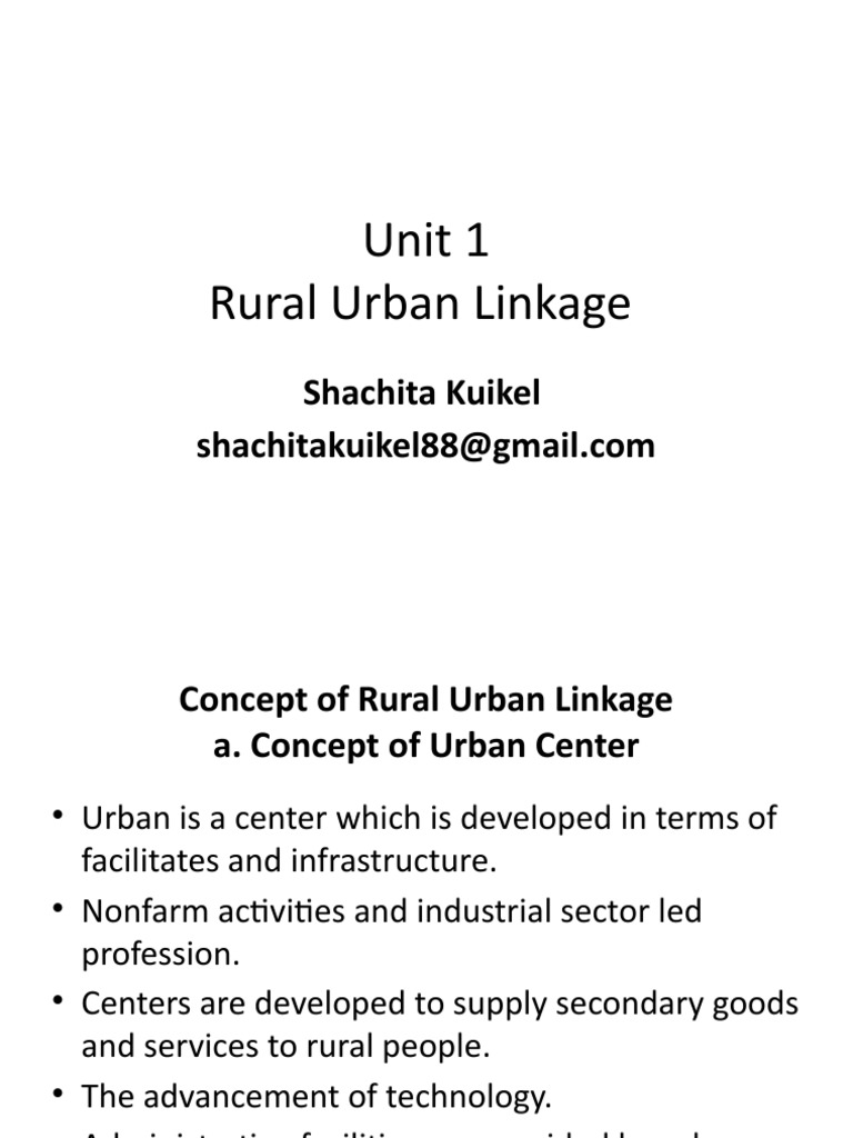 Understanding Rural-Urban Linkages | PDF | Kathmandu | Urbanization