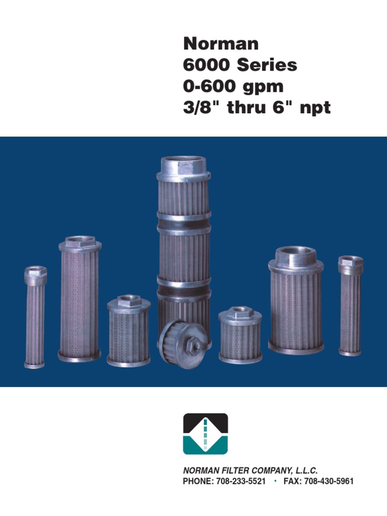 Norman Filter Company Tank Filters | PDF | Valve | Chemical Engineering