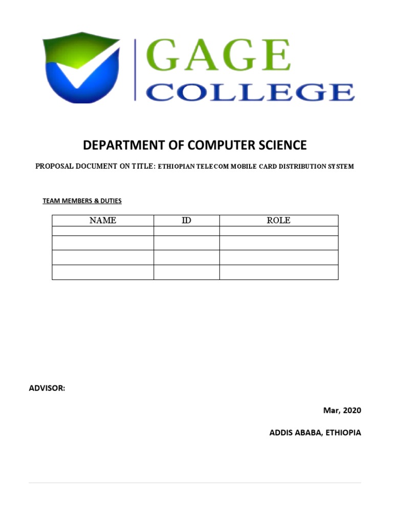 Ethiopian Telecom Mobile Card Distribution System | PDF | Unified ...