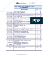 Project Execution & Procedures Manual Status Report Document Number Document Title