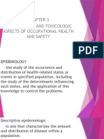 Epidemiologic and Toxicologic Aspects of Occupational Health and Safety