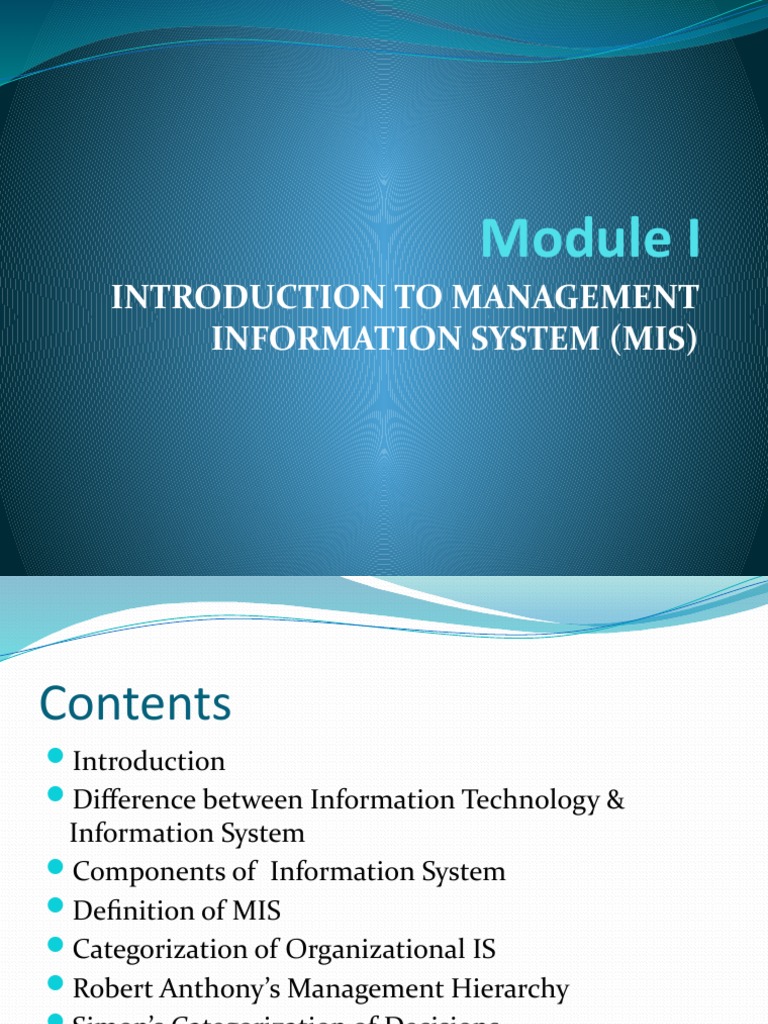 Introduction To Management Information System (Mis) | PDF | Information ...