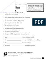 Action Verbs With Direct Objects (Grades 5-6) PDF