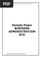 BUSINESS ADMINISTRATION