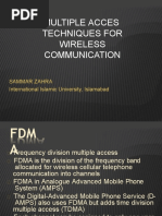 Multiple Acces Techniques For Wireless Communication: Sammar Zahra International Islamic University, Islamabad