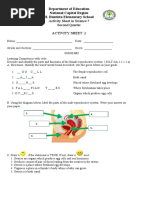 Activity Sheet in Science 5 Second Quarter Activity Sheet 2