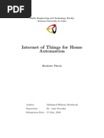 Internet of Things For Home Automation: Bachelor Thesis