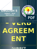 English 5 - Subject Verb Agreement