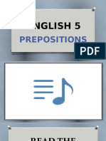 English 5 - Prepositions