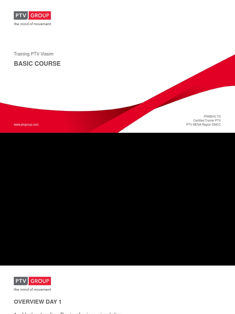 PTV Vissim Introduction English July31-Aug01 | PDF | Traffic | Public ...