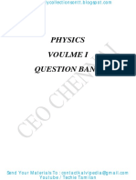 12th Physics Volume 1 1marks L Numerical Problems With Answers L Formulas and 2,3,5marks Question Bank (English Medium) L CEO Chennai PDF