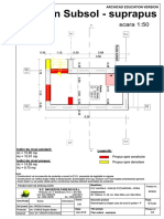 Plan Subsol - Suprapus: Scara 1:50