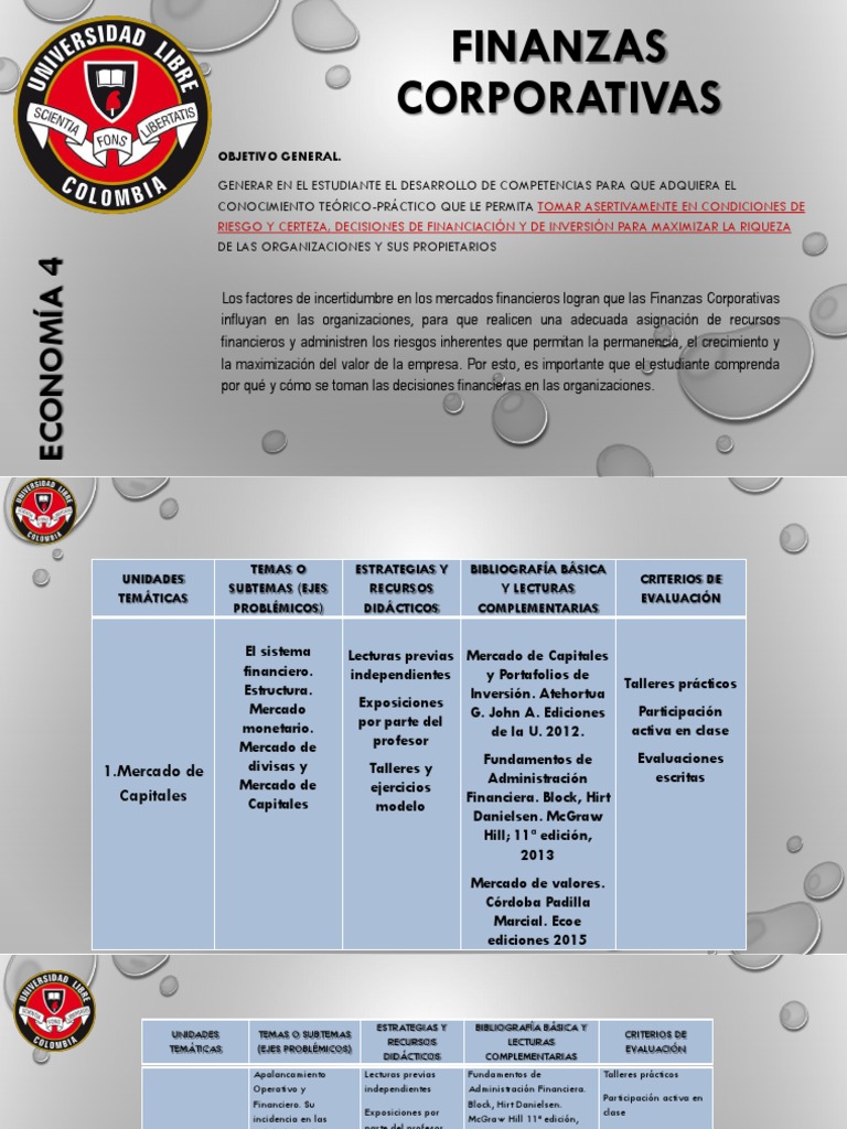 Finanzas Corporativas: Estrategias y Riesgos | PDF | Corporaciones ...