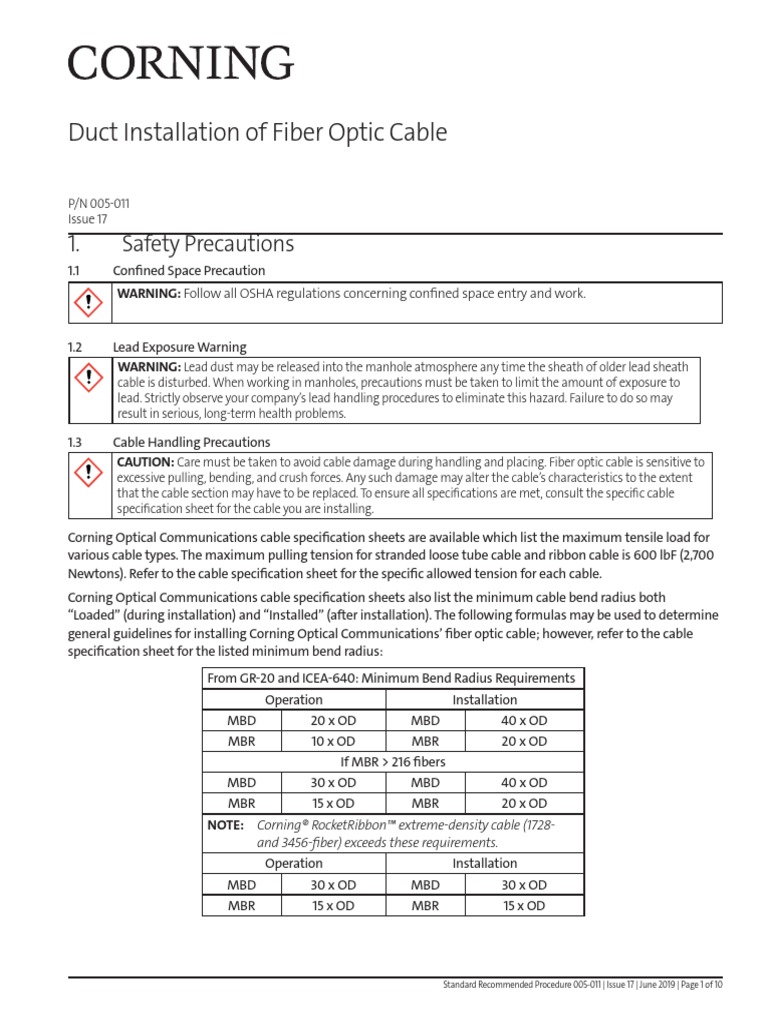 Instalación Fibra Optica | PDF | Optical Fiber | Rope