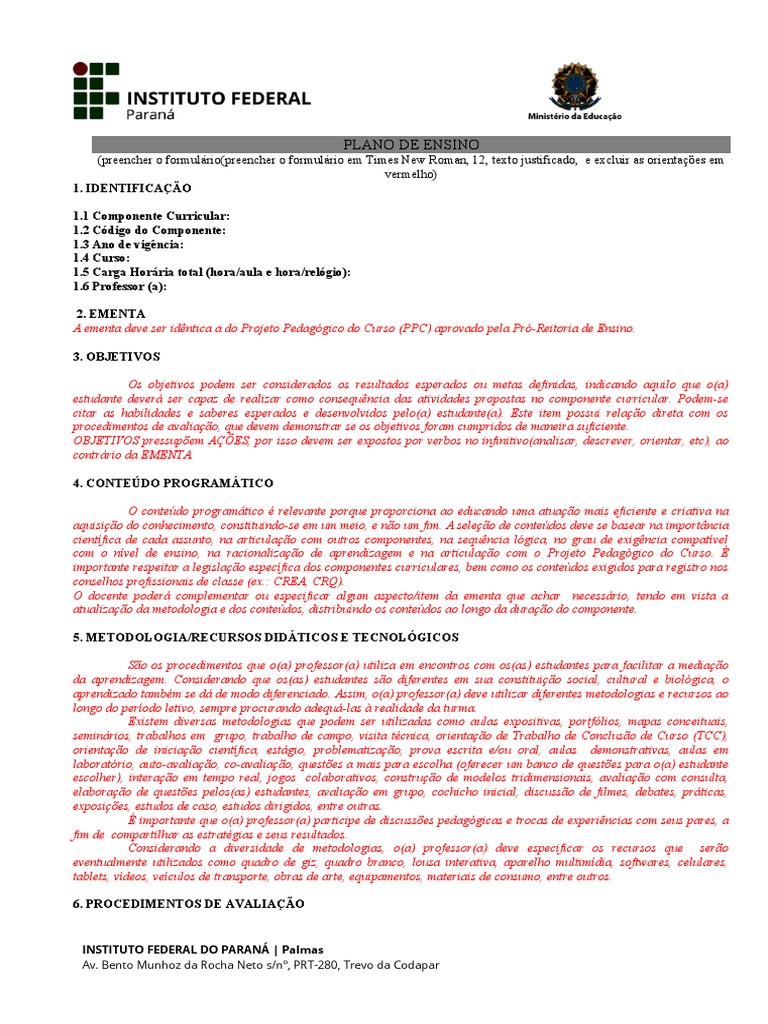 Modelo de Plano de Ensino Individualizado | PDF | Pedagogia | Brasil