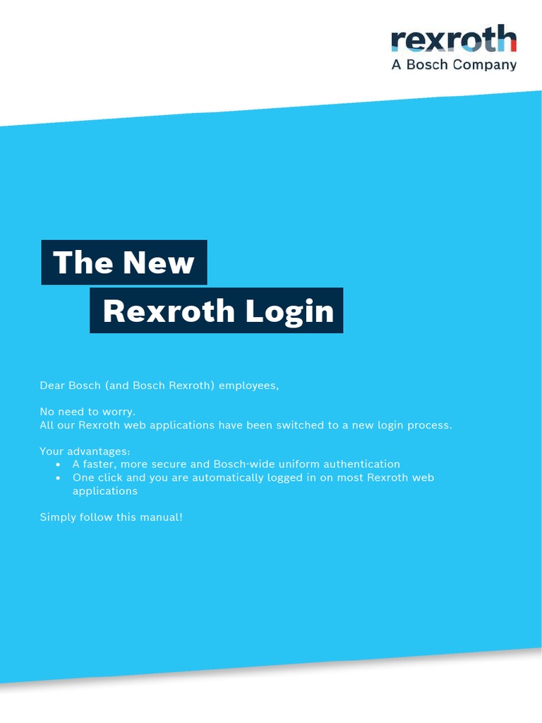 New Login Process for Bosch Rexroth Employees | PDF