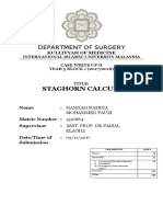 Staghorn Calculi: Department of Surgery