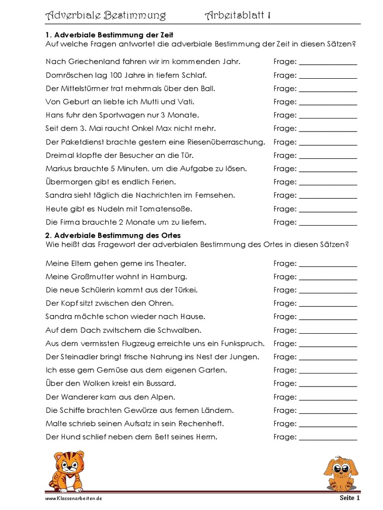 Adverbiale Bestimmung | PDF