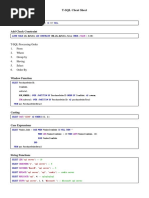 T-SQL Cheat Sheet