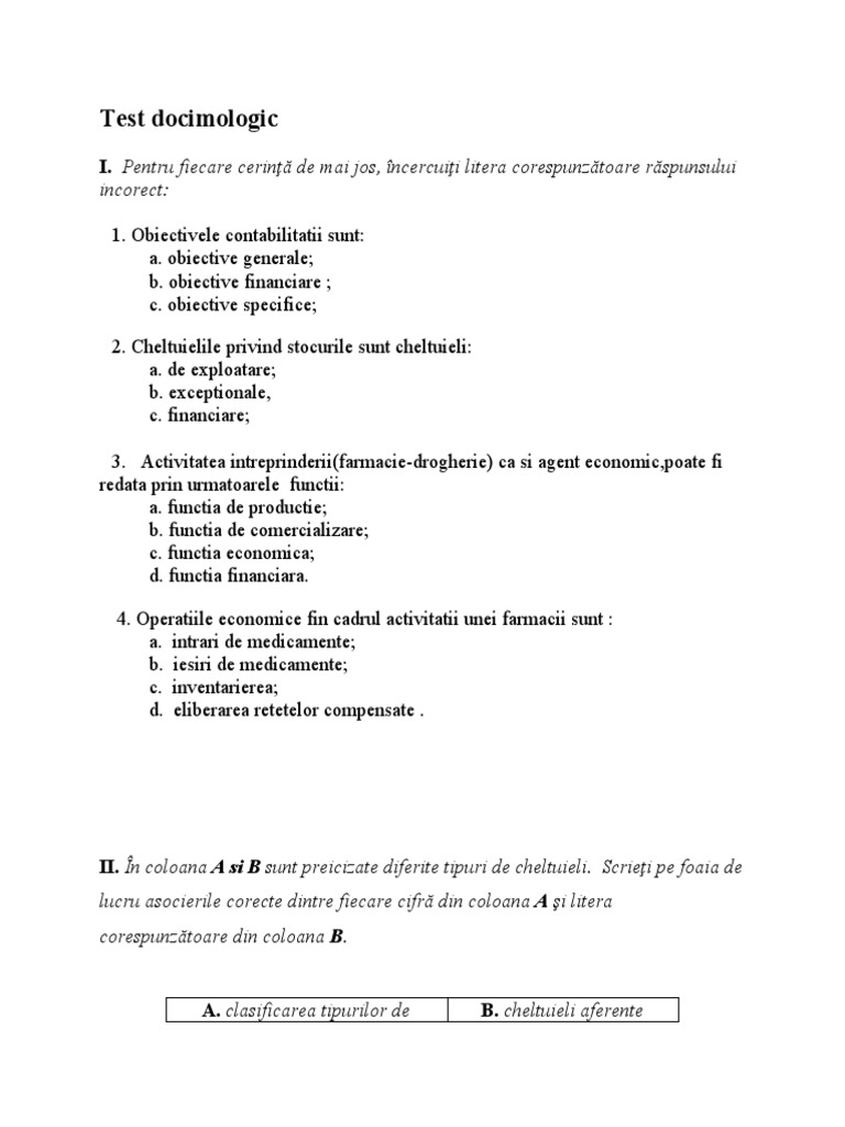 Test Docimologic | PDF