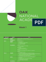 Oak Curriculum Week 1