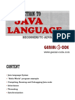Java Language Guide for Beginners to Advanced Concepts