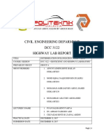 Civil Engineering Deparment DCC 3122 Highway Lab Report