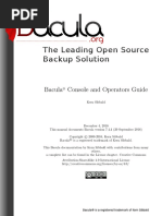 The Leading Open Source Backup Solution: Bacula Console and Operators Guide