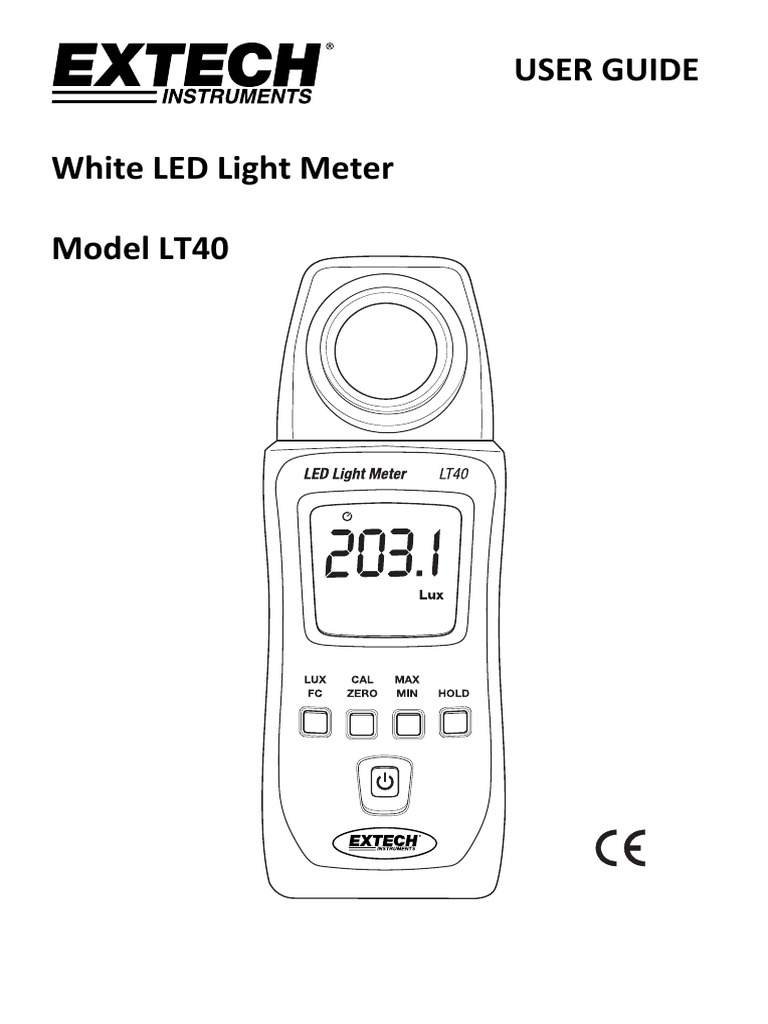 Manual Extech LT40 PDF Calibration Light Emitting Diode