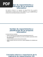 Gestión de Requerimientos y Planificación de Un Proyecto