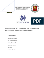 Commitment of SM Foundation Inc. On Livelihood Development: It's Effect To Its Benefactor