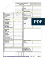 RTD Temperature Transmitter Datasheet: TAG Number Service