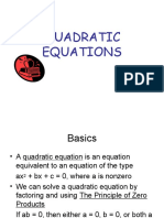 18 Quadratic Equations