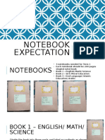 Notebook Expectation: Grade 3