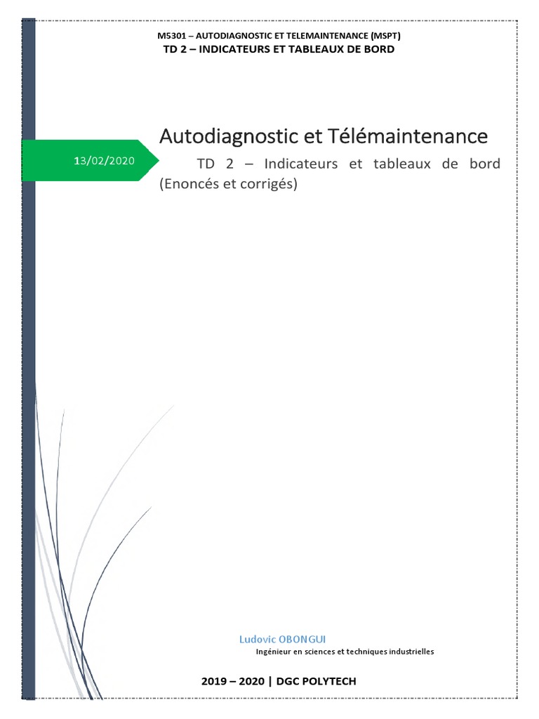 TD 2 - e - Indicateurs Et Tableau de Bord - Adtm - Ae3 PDF | PDF ...