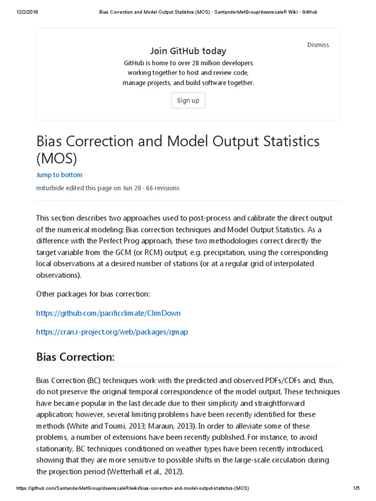 Bias Correction and MOS Techniques | PDF | Cross Validation (Statistics ...