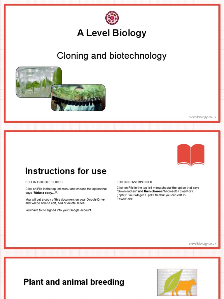 A Level Biology: Cloning and Biotechnology | PDF | Grafting ...