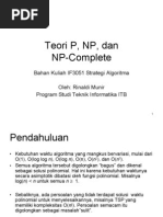 Teori P - NP - Dan NP-Completeness