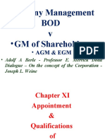 Company Management BOD V: - GM of Shareholders