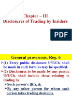 Chapter - III Disclosures of Trading by Insiders