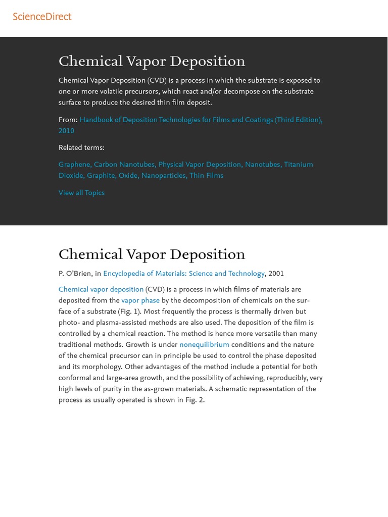Chemical Vapor Deposition | PDF | Chemical Vapor Deposition | Thin Film