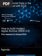Unstructured Data in The Cloud With ECS: Mikhail Vladimirov Senior Sales Engineer