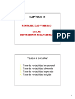 Cap IX Bis - Rentabilidad y Riesgo de Inv