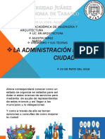 Urbanismo y teorías sobre la administración de la ciudad