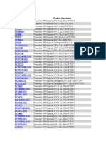 Transistor and Semiconductor Product Specifications